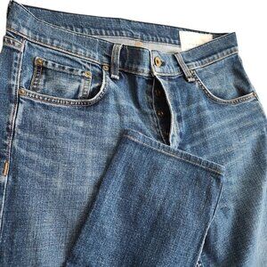 Rag & Bone Fit 2 Slim Button Fly Jeans Men's 34x32.5 Blue Stretch Preppy Denim